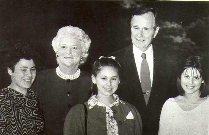 President Bush with Polgars